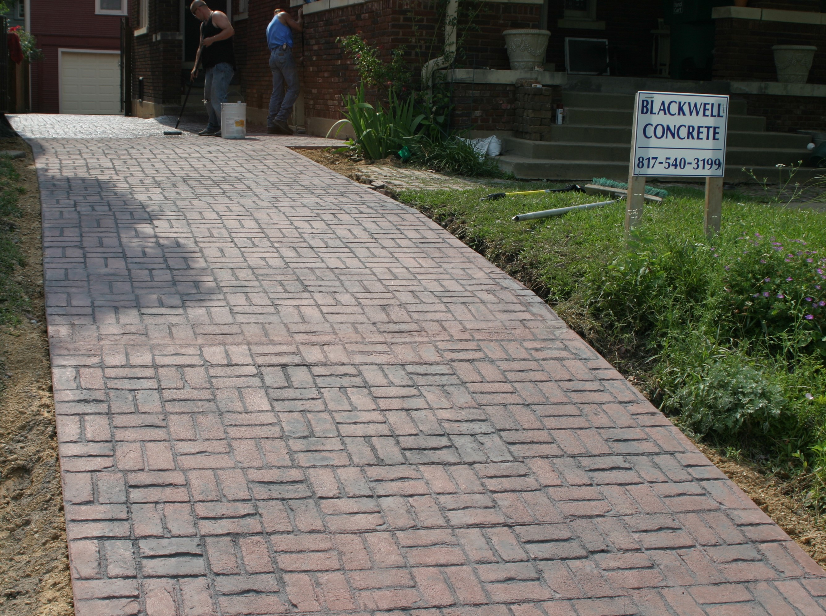 brick driveway